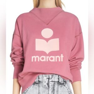 Isabel Marant Étoile Moby Mock Neck Cotton Blend Sweatshirt